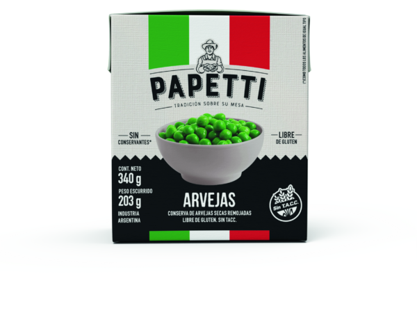Arvejas Papetti 100% Naturales