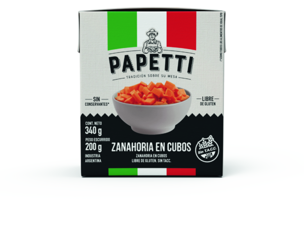 Zanahoria en cubos Papetti